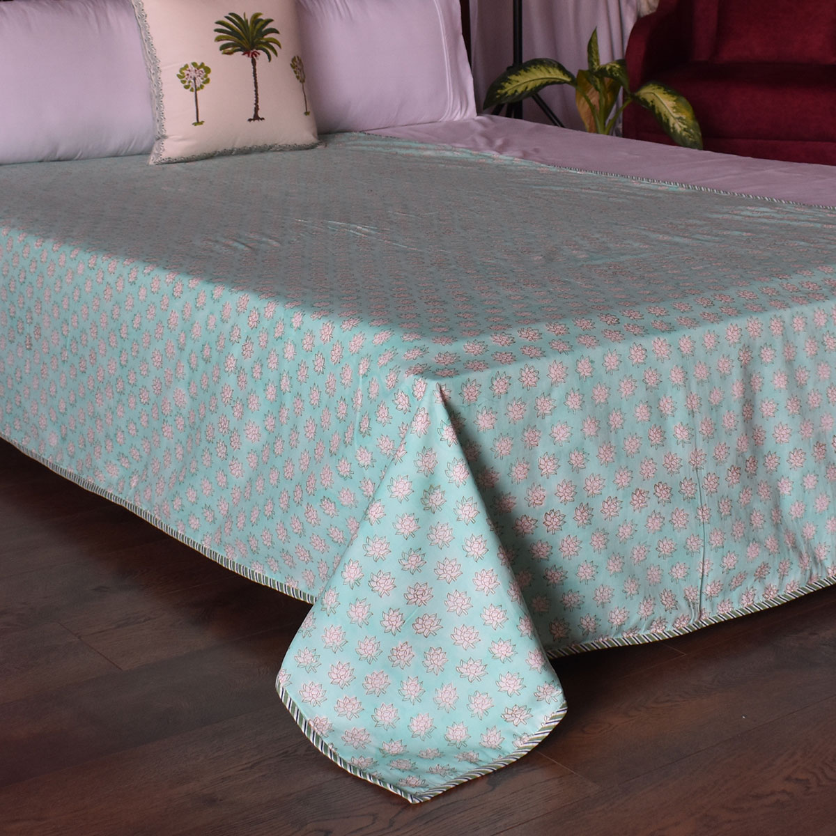 Hand Block Printed Cotton Twin Size Dohar 260516