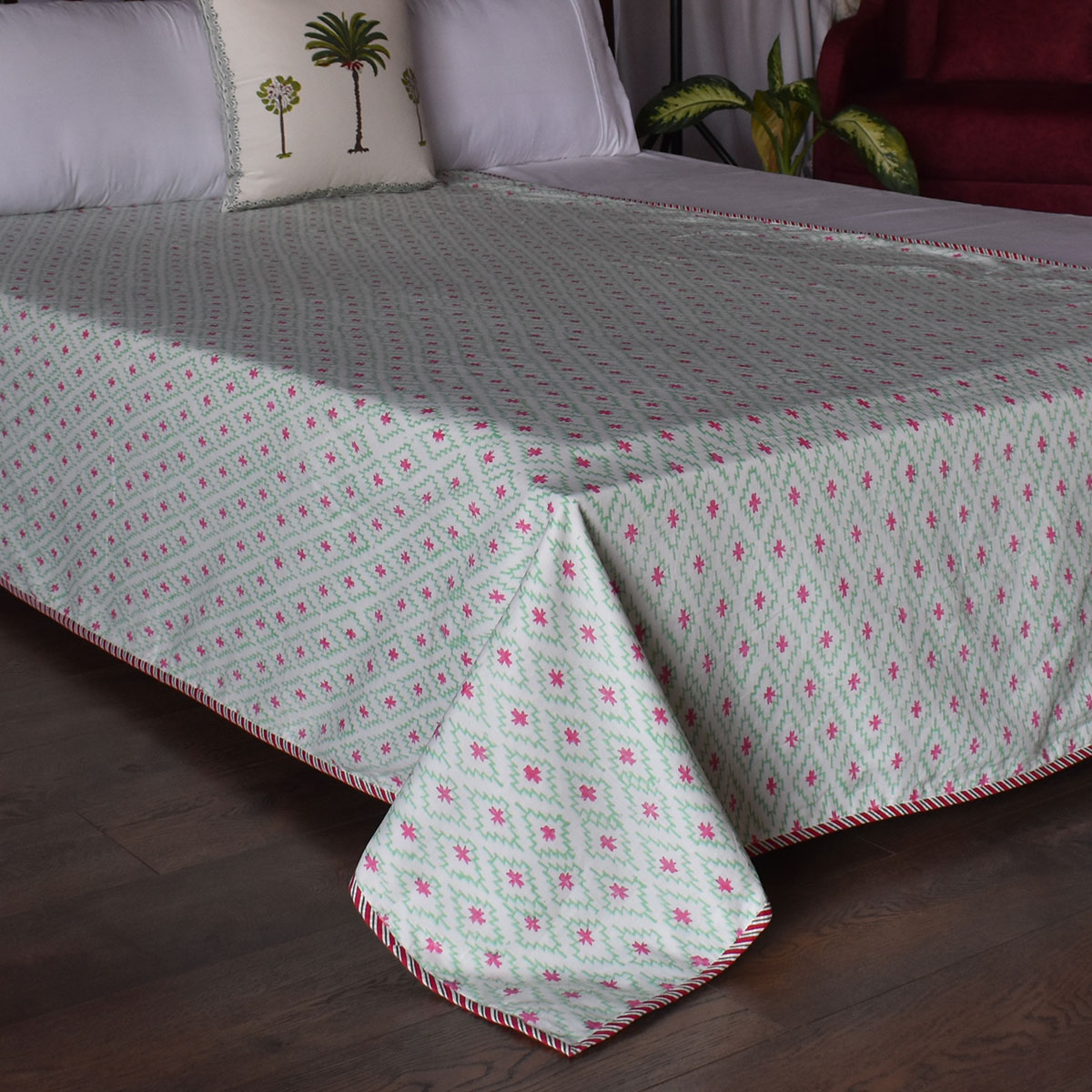 Hand Block Printed Cotton Twin Size Dohar 260517