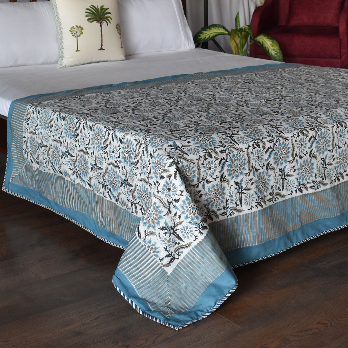 Hand Block Printed Cotton Twin Size Dohar 260518