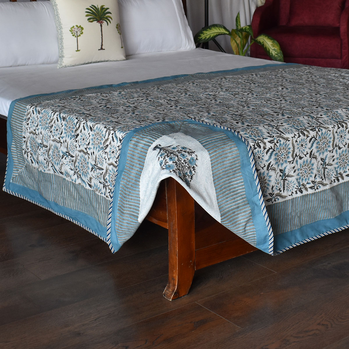 Hand Block Printed Cotton Twin Size Dohar 260518