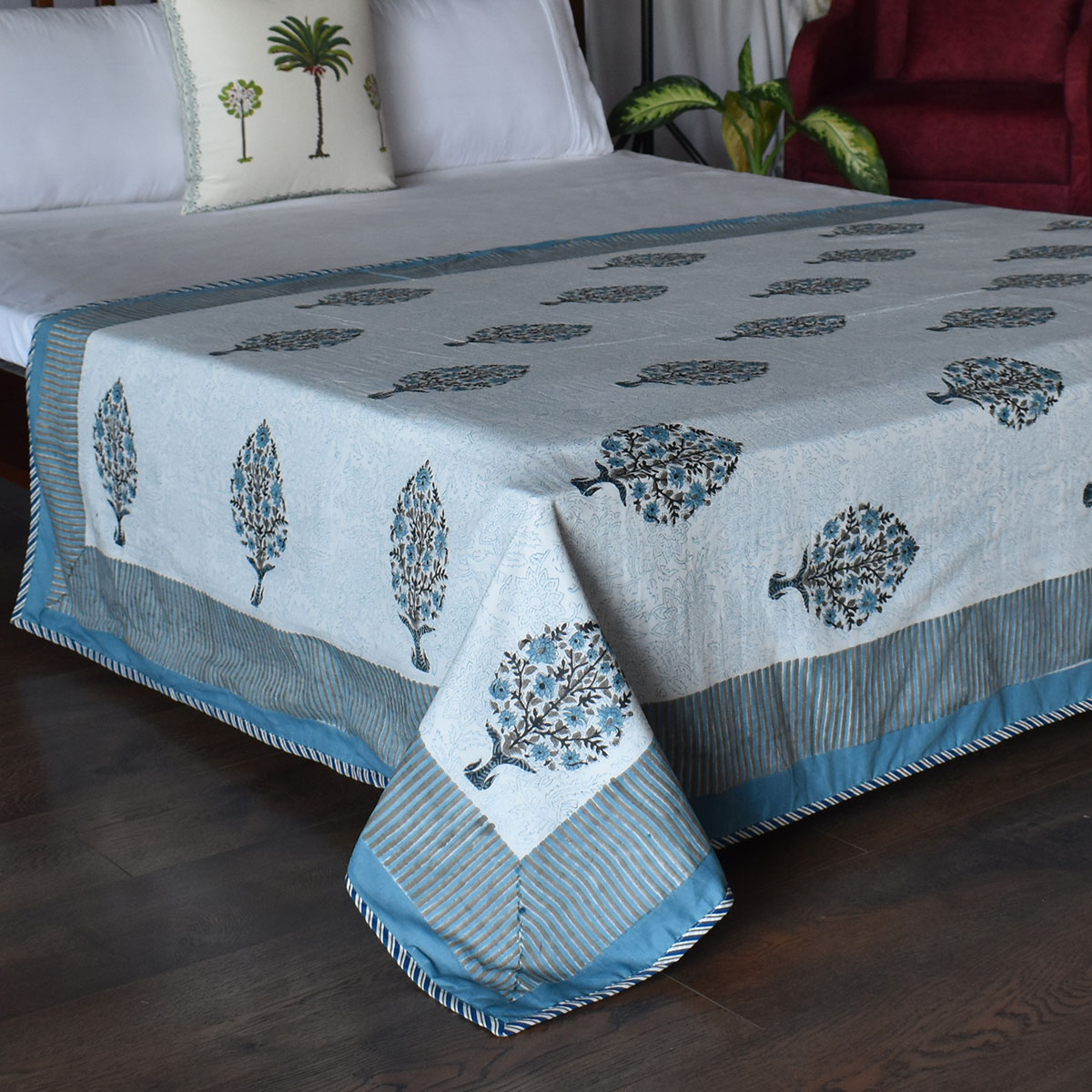Hand Block Printed Cotton Twin Size Dohar 260518