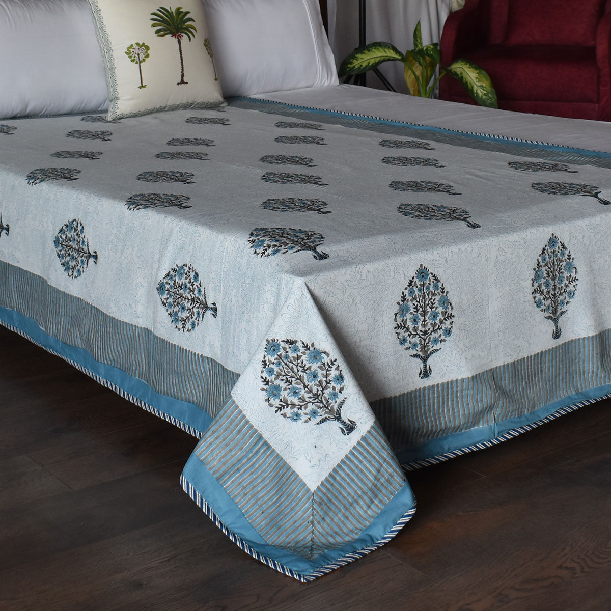 Hand Block Printed Cotton Twin Size Dohar 260518