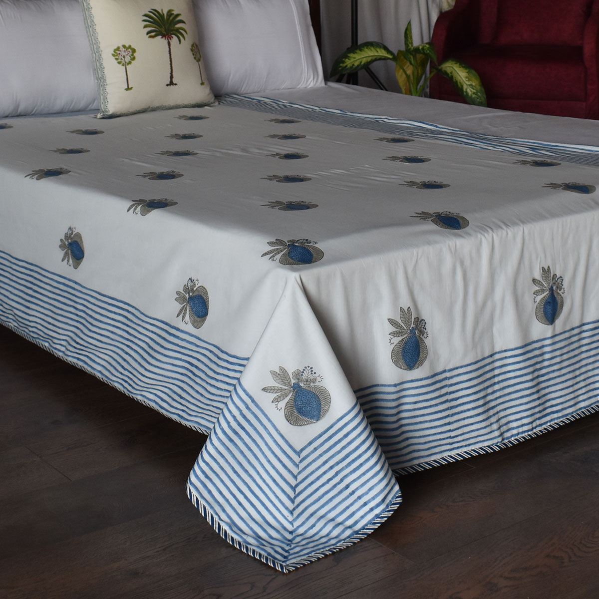 Hand Block Printed Cotton Twin Size Dohar 260519
