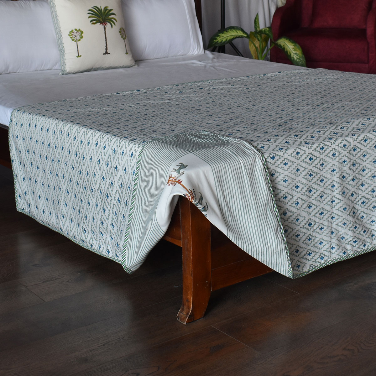 Hand Block Printed Cotton Twin Size Dohar 260520