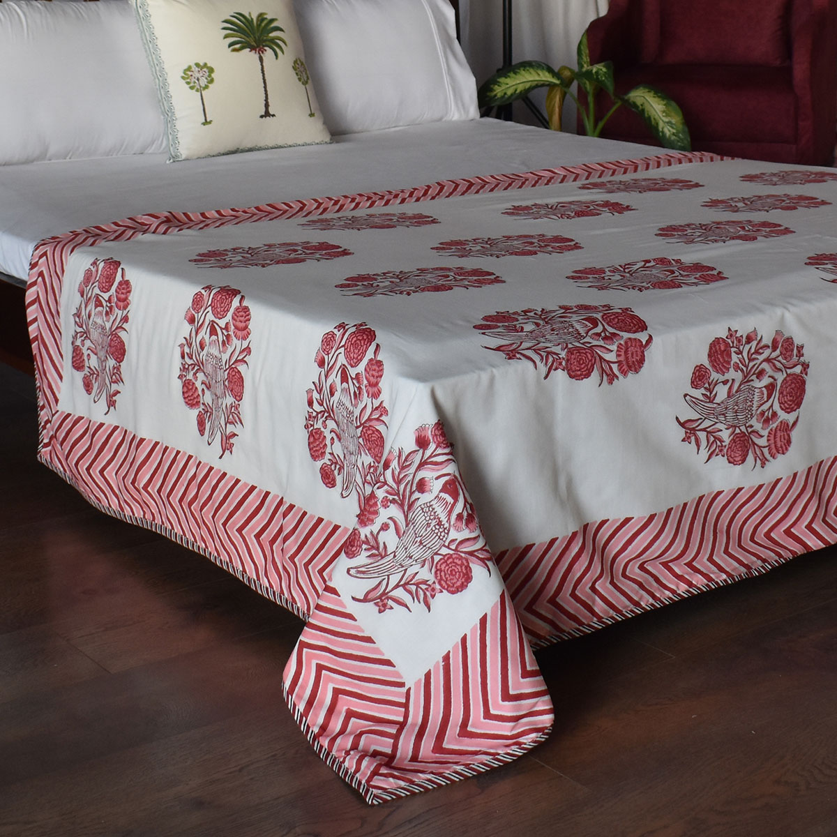 Hand Block Printed Cotton Twin Size Dohar 260523