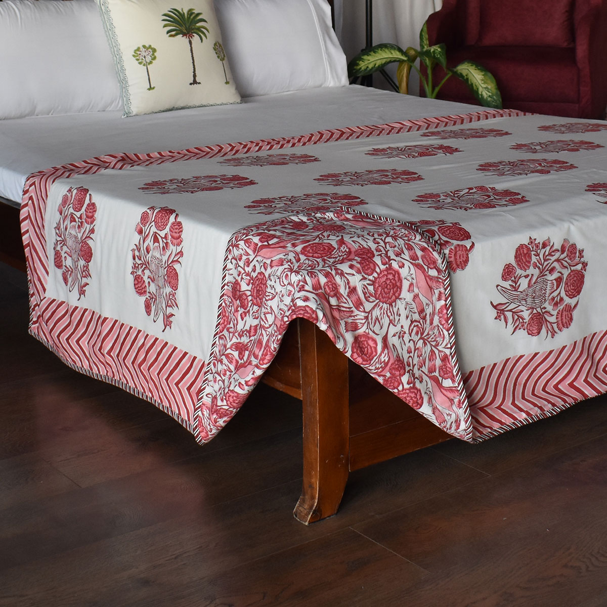Hand Block Printed Cotton Twin Size Dohar 260523