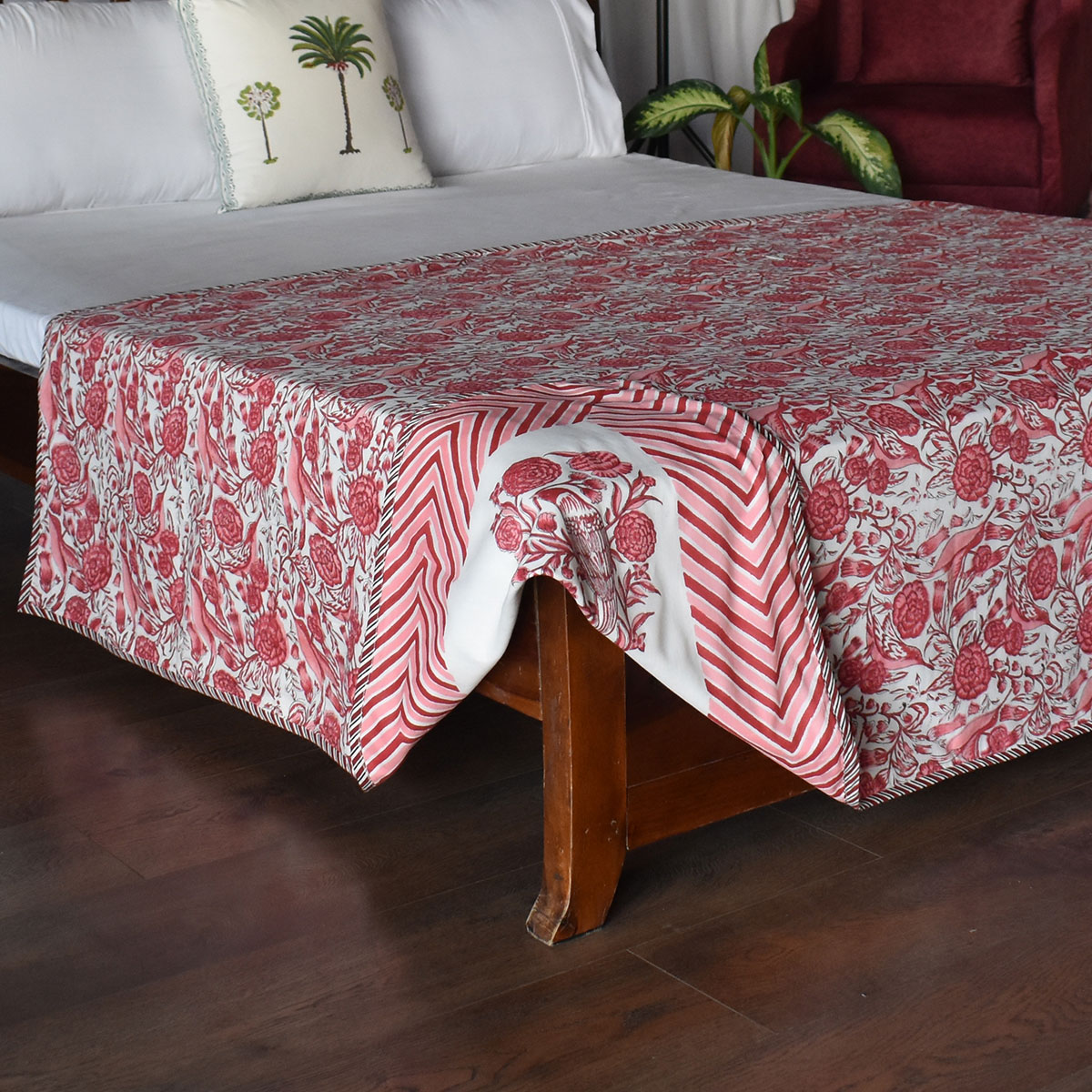 Hand Block Printed Cotton Twin Size Dohar 260523