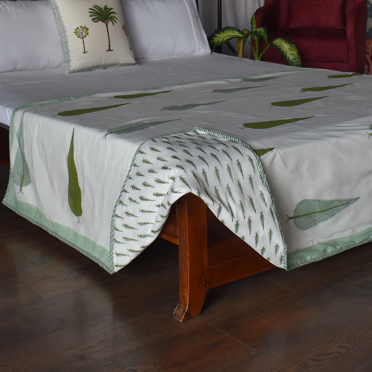 Hand Block Printed Cotton Twin Size Dohar 260524