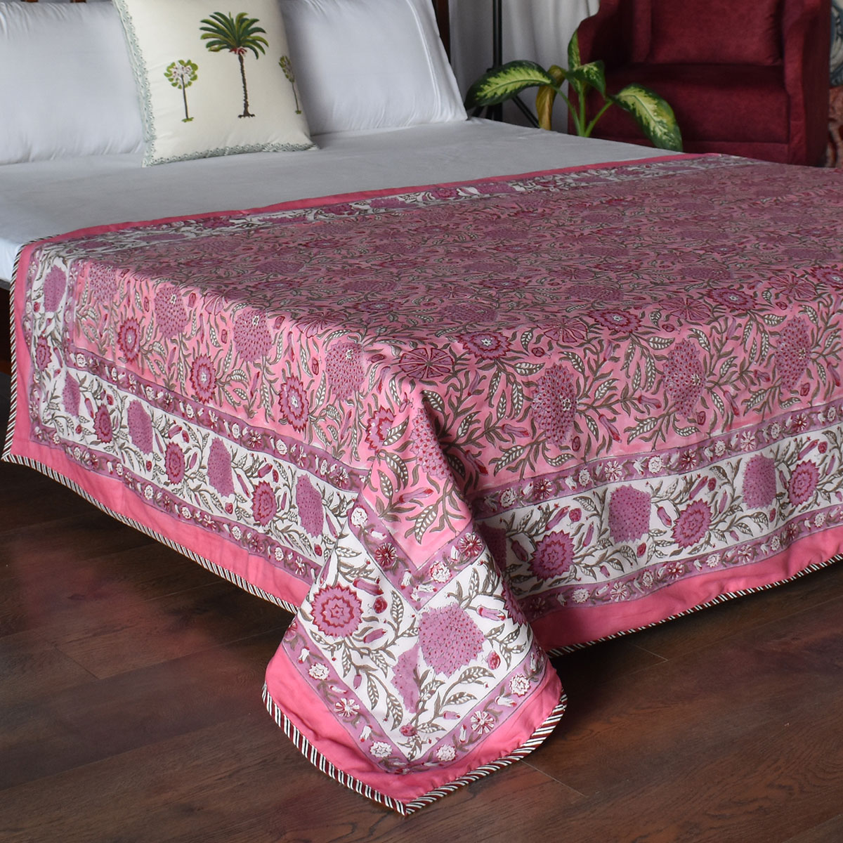 Hand Block Printed Cotton Twin Size Dohar 260525