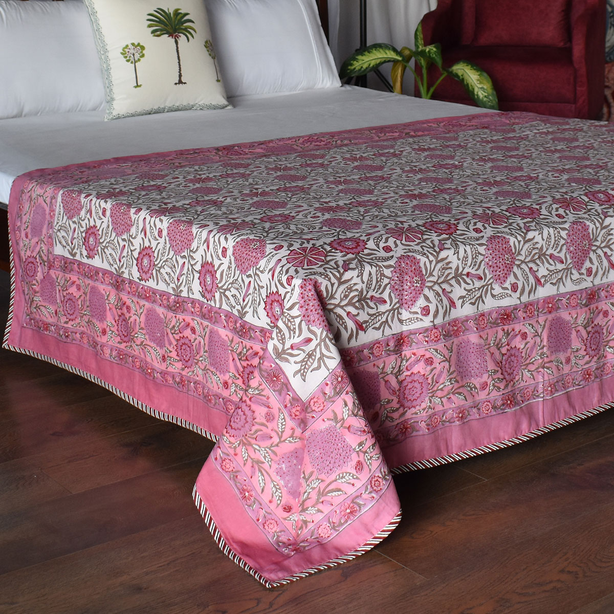 Hand Block Printed Cotton Twin Size Dohar 260525