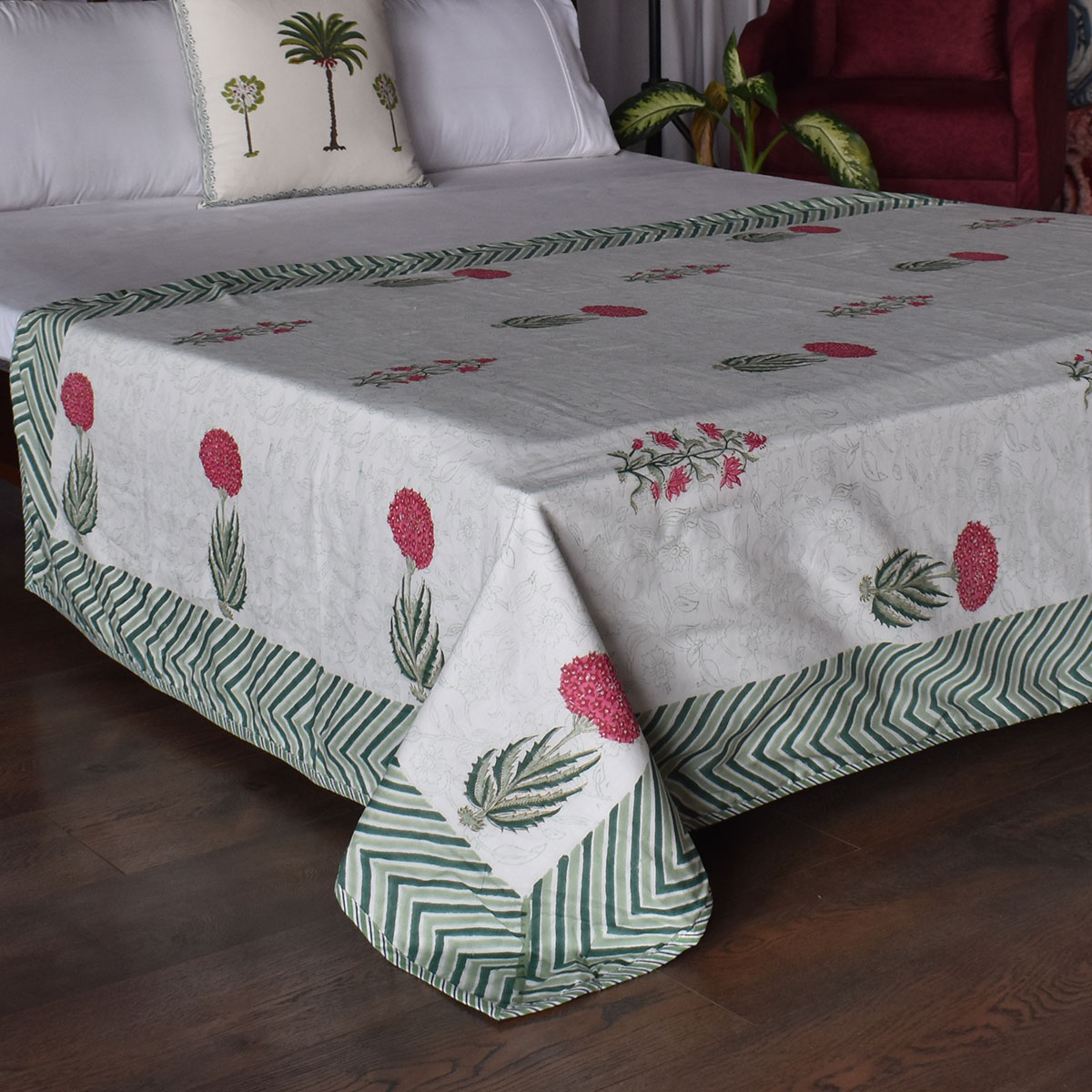Hand Block Printed Cotton Twin Size Dohar 260526