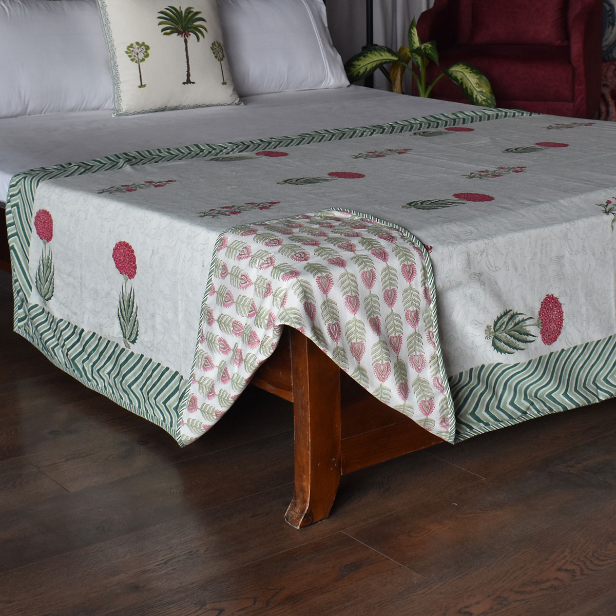 Hand Block Printed Cotton Twin Size Dohar 260526
