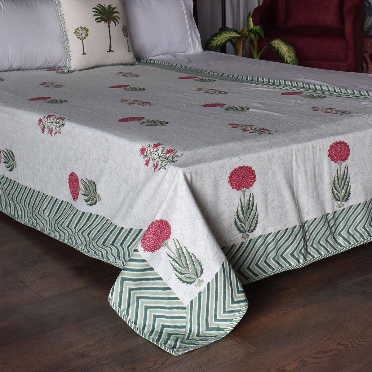 Hand Block Printed Cotton Twin Size Dohar 260526