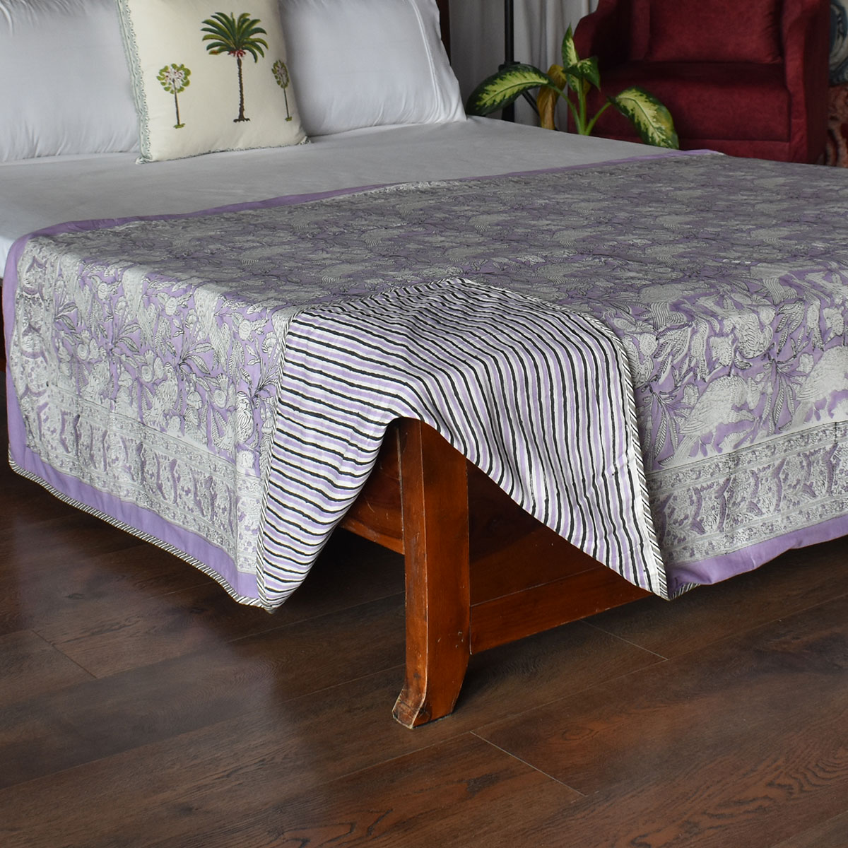 Hand Block Printed Cotton Twin Size Dohar 260527