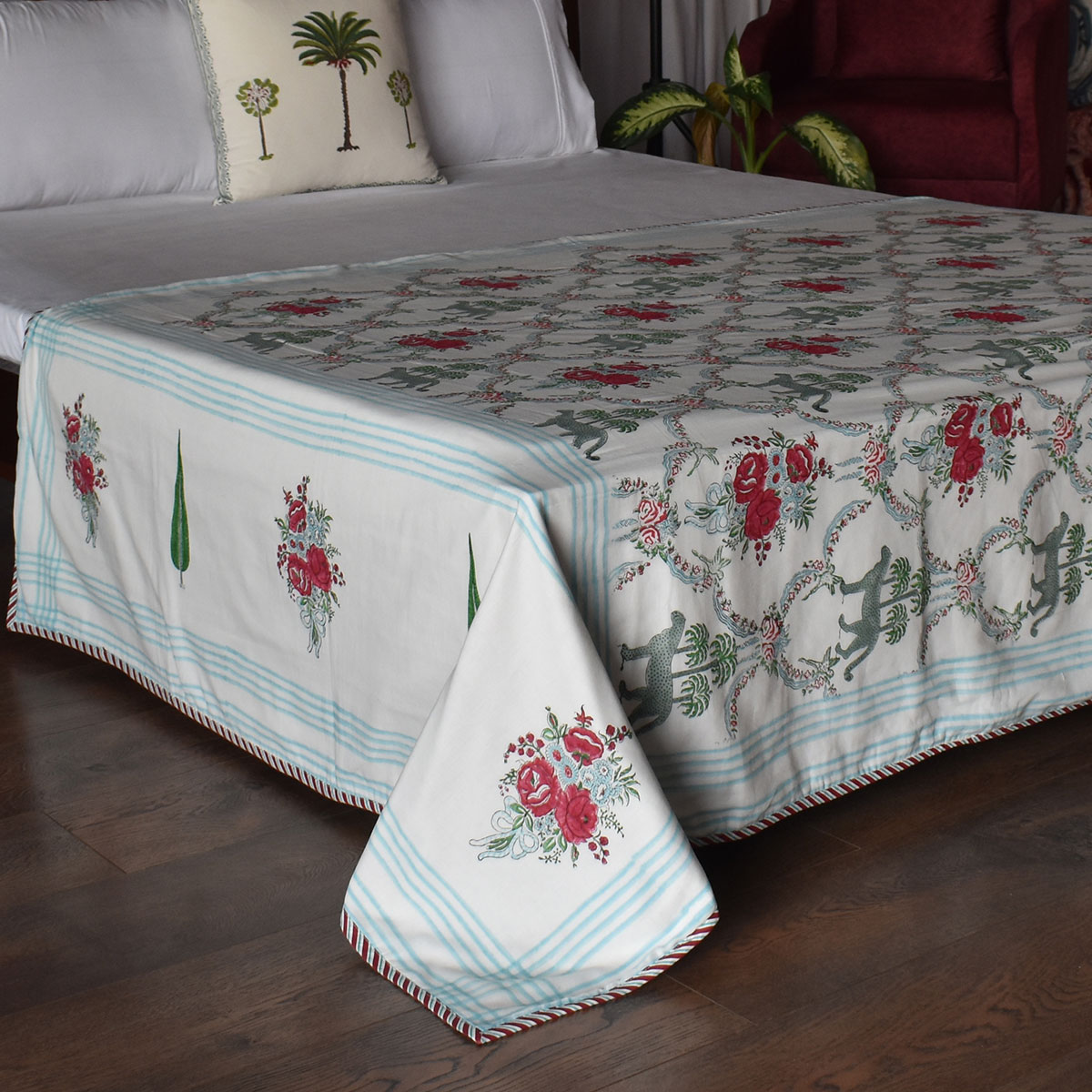 Hand Block Printed Cotton Twin Size Dohar 260528