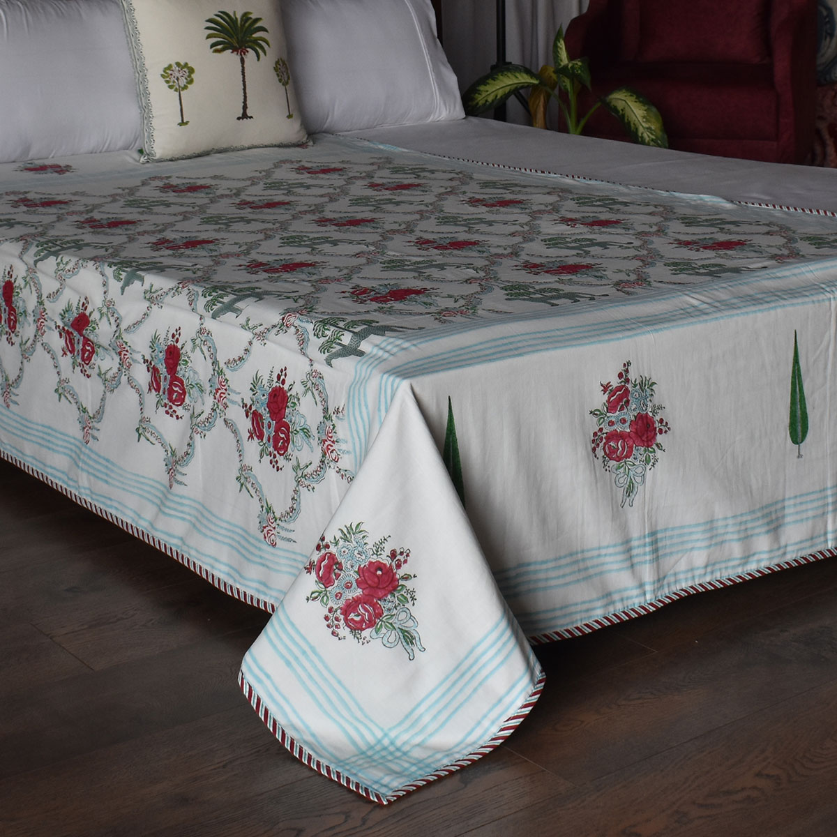 Hand Block Printed Cotton Twin Size Dohar 260528