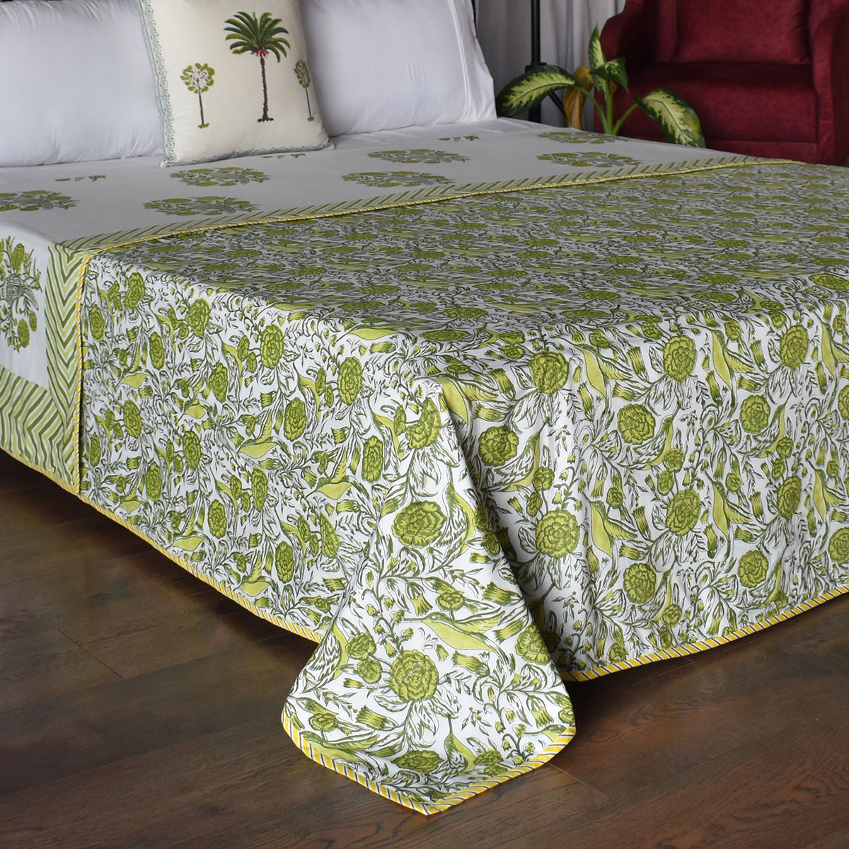 Indian Hand Block Printed Cotton Dohar Queen Size 260602