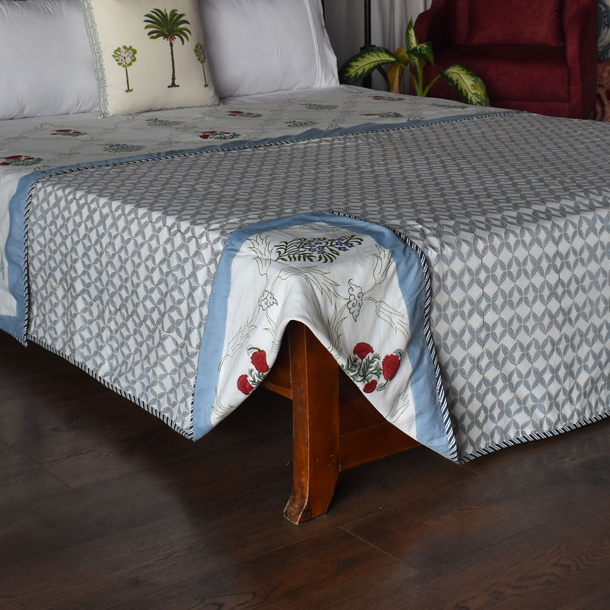 Indian Hand Block Printed Cotton Dohar Queen Size 260603