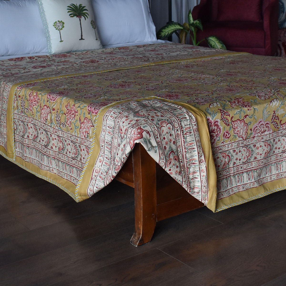 Indian Hand Block Printed Cotton Dohar Queen Size 260606