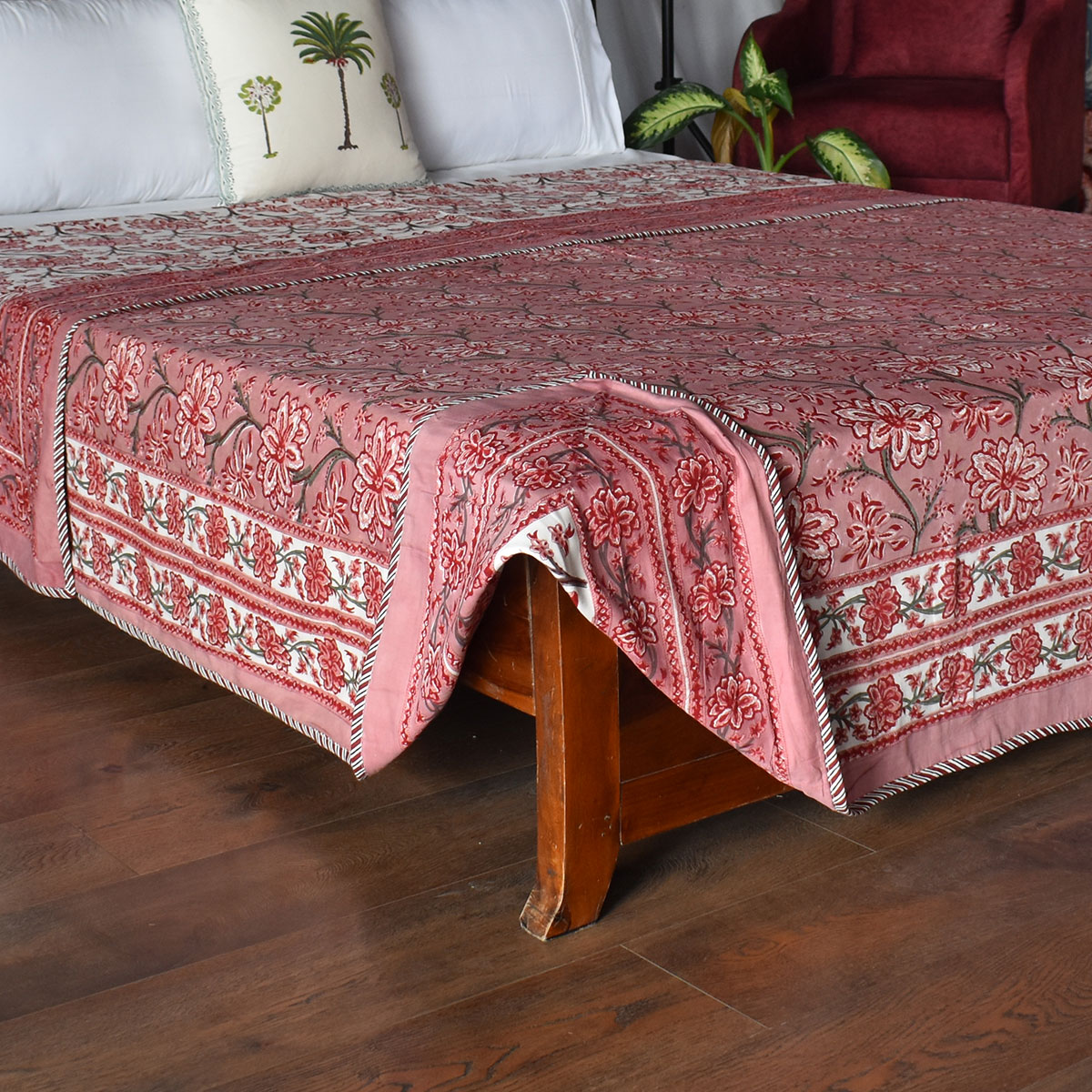 Indian Hand Block Printed Cotton Dohar Queen Size 260612