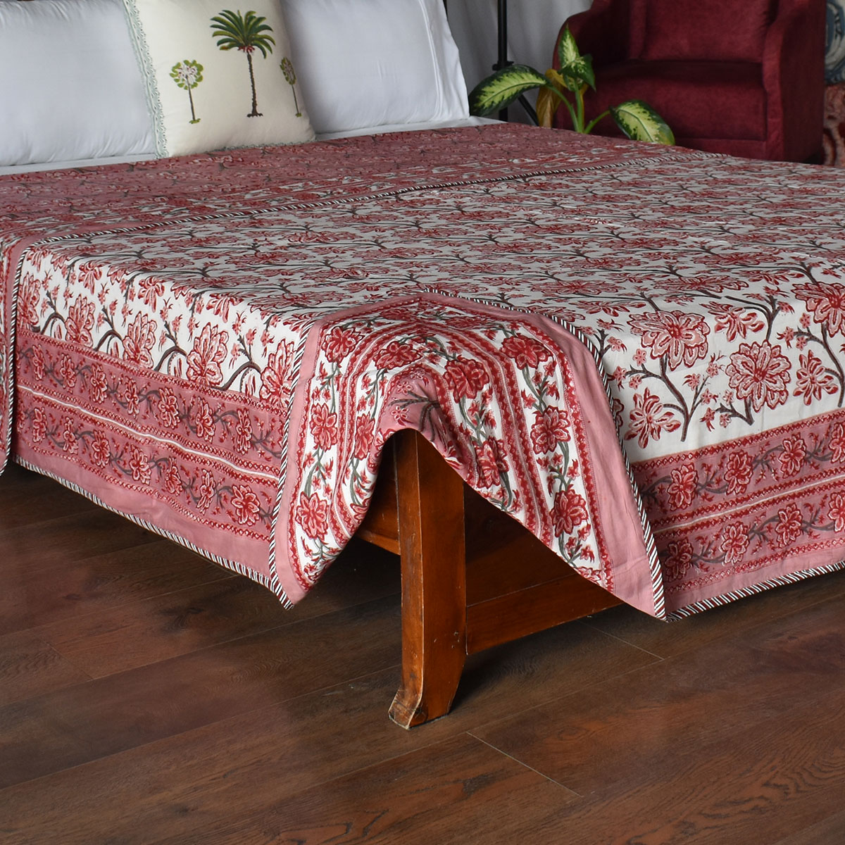 Indian Hand Block Printed Cotton Dohar Queen Size 260612