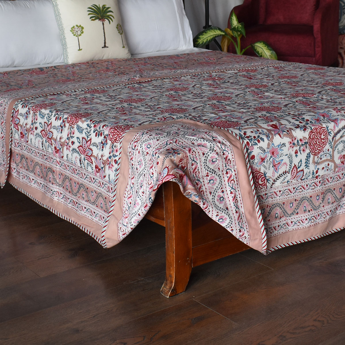 Indian Hand Block Printed Cotton Dohar Queen Size 260613