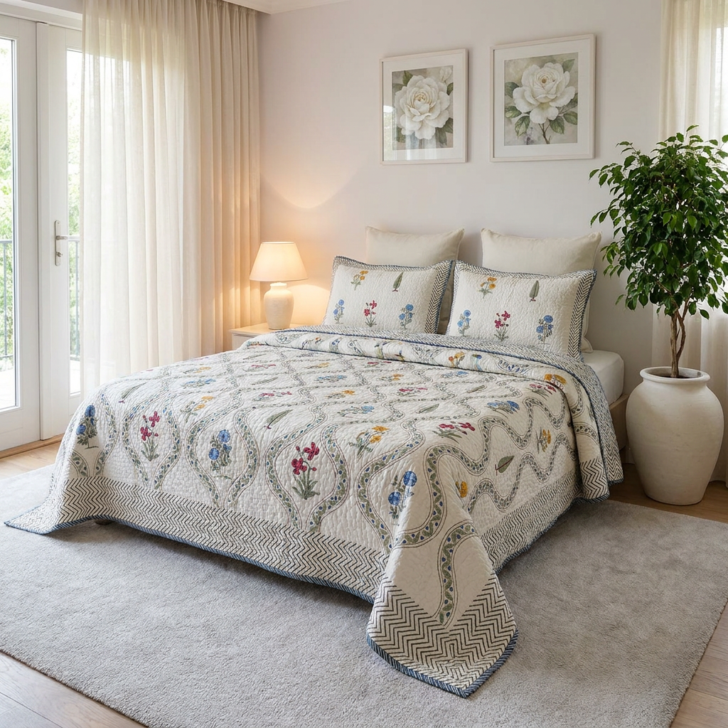 Quilted Bedspread King Size 263011