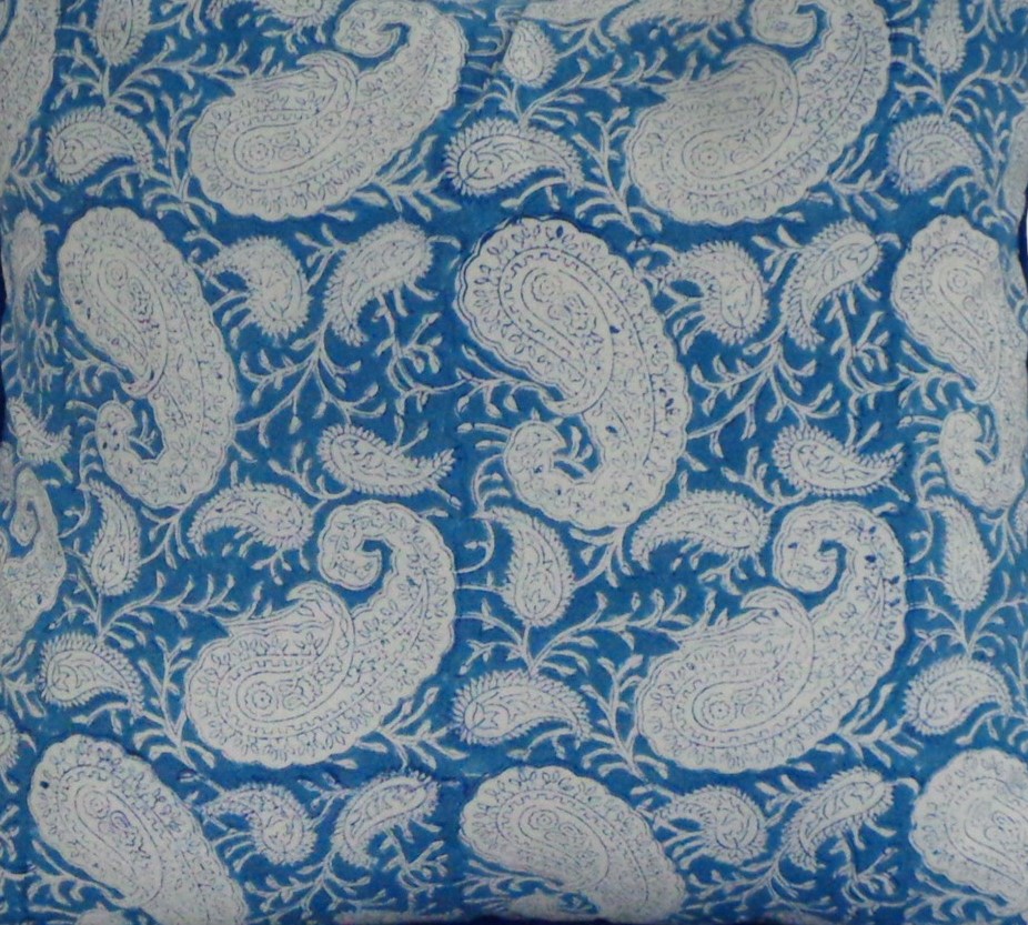 5 Yard Running Fabric Jaipur Block Printed Cotton 20 Sheeting Fabric Ambi Blue 202500