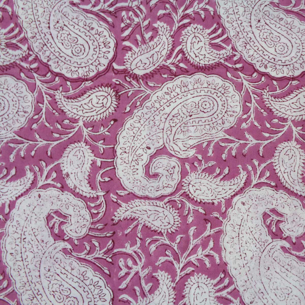 Hand Block Printed Cotton Tablecloth 180x340 cms Ambi Pink Gud 201563