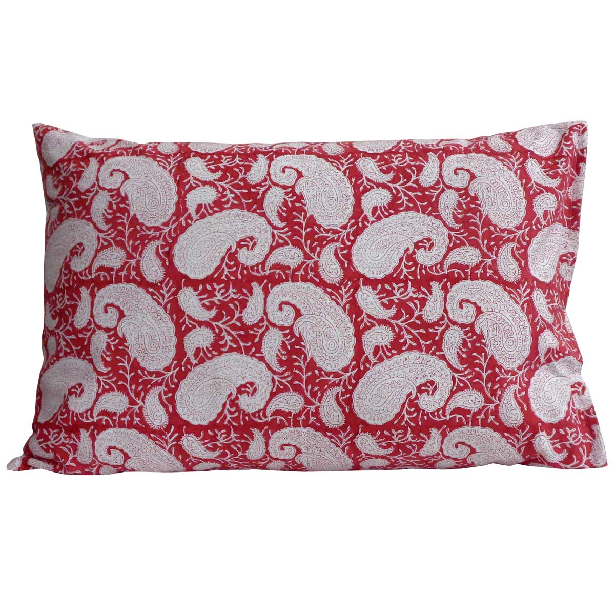 Hand Block Printed Cotton Pillows Cover 50x70 cm Set of 2 Ambi Raspberry 620630