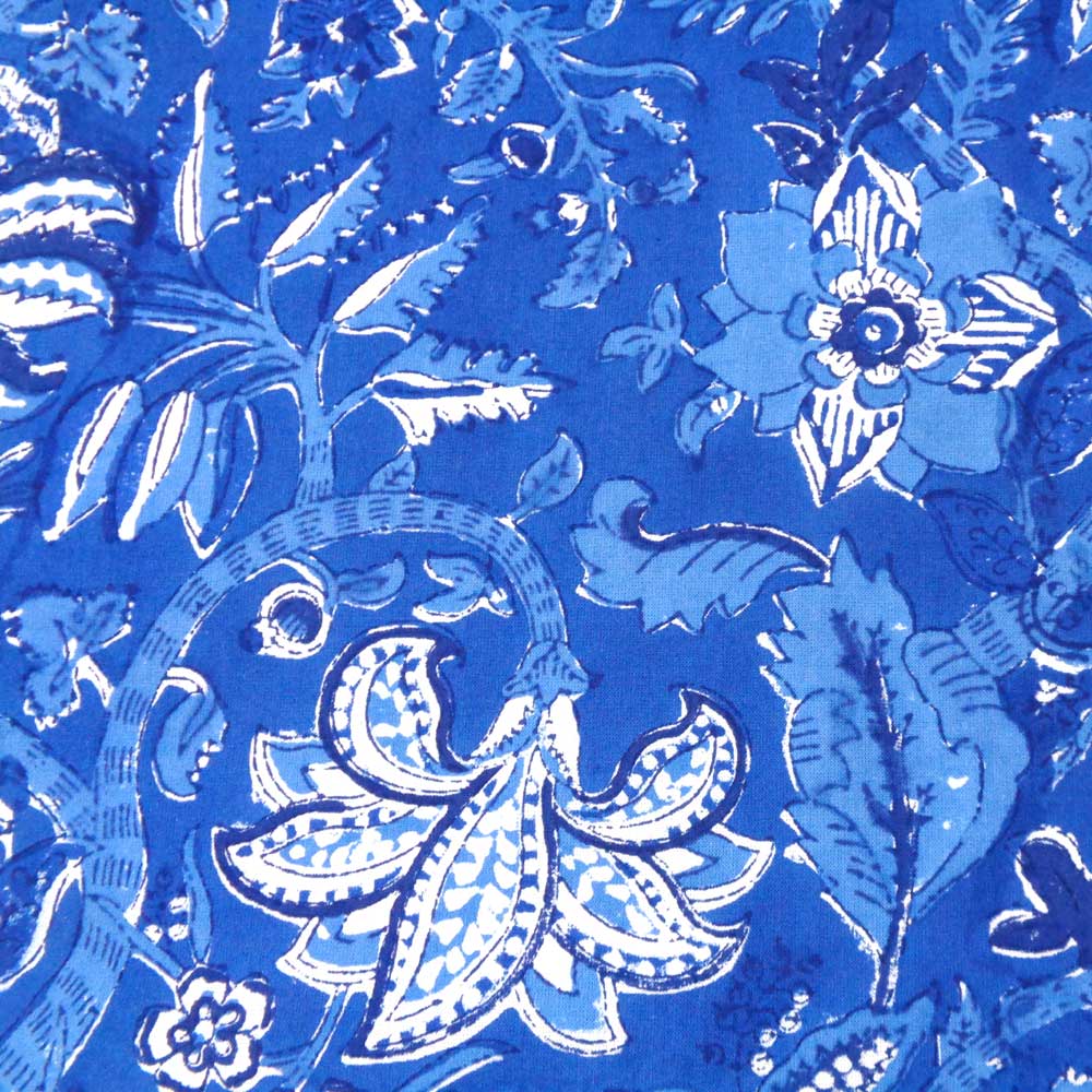 Hand Block Printed Cotton Napkin 45x45 cms Set of 4 Napkins Anarkali Blue Gud 106797