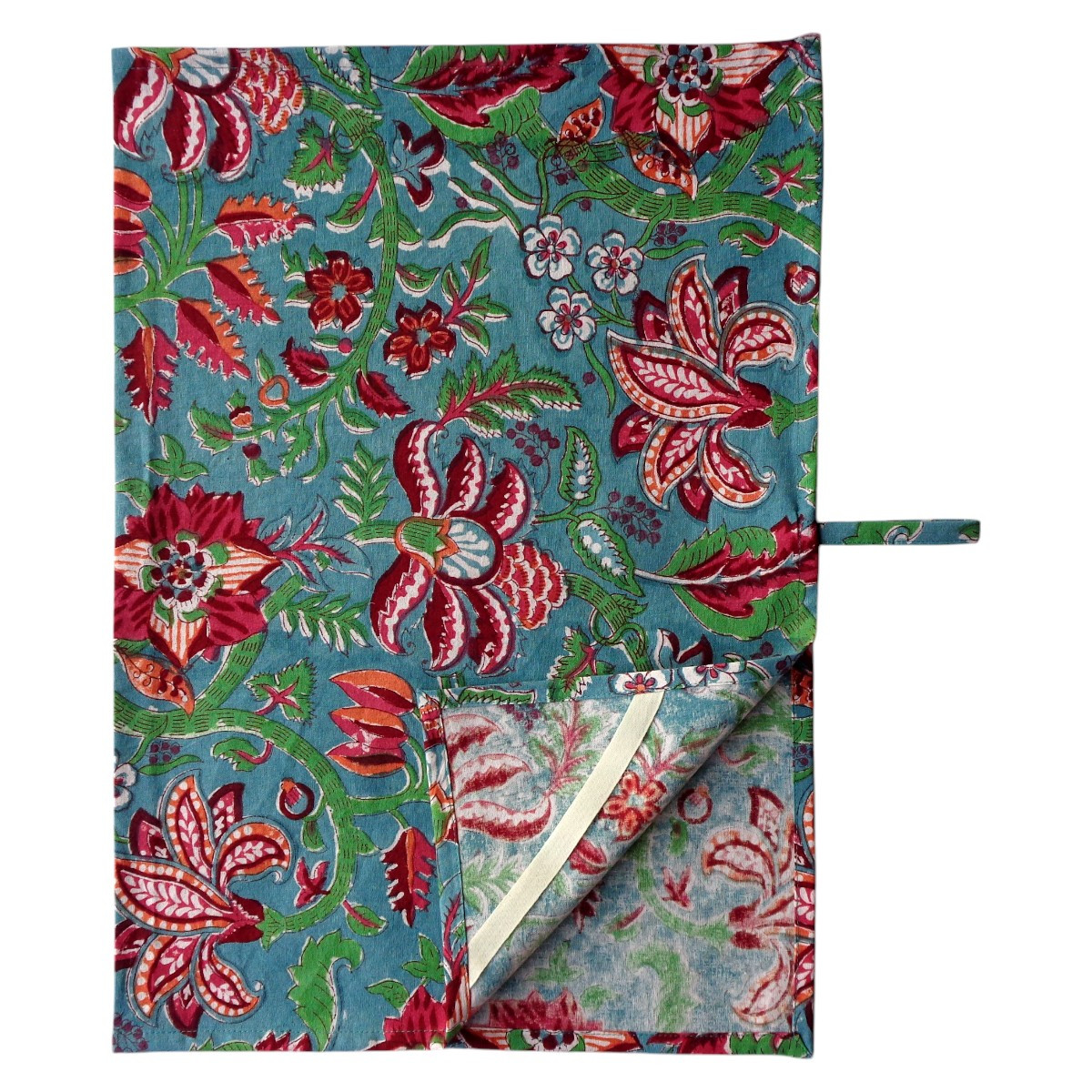 Hand Block Printed Cotton Kitchen Towels 50x70 cms Anarkali Green Gud 106821