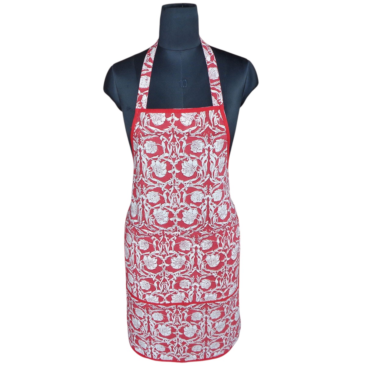Indian Block-Printed 100 Cotton Apron Bauhaus Lolipop 502191