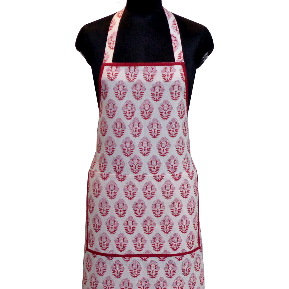 Indian Block-Printed 100 Cotton Apron Boota Lolipop 302334