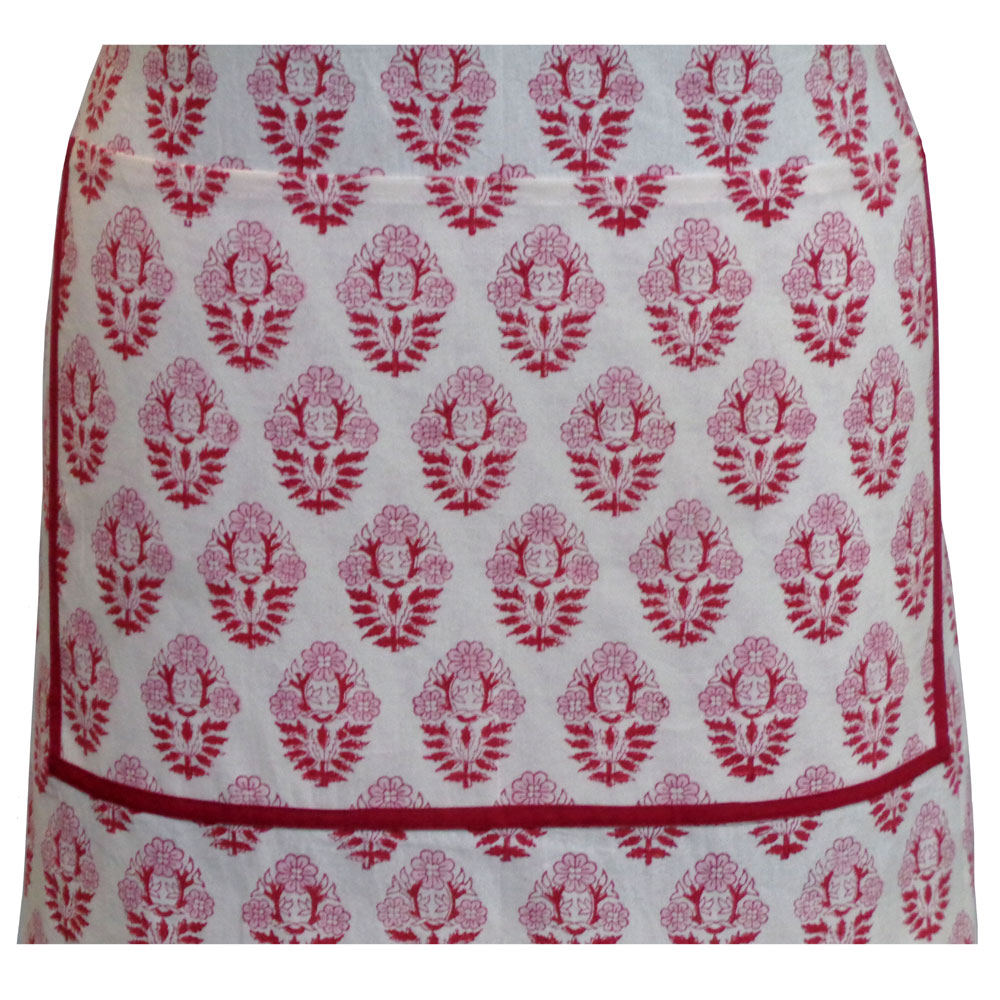 Indian Block-Printed 100 Cotton Apron Boota Lolipop 302334
