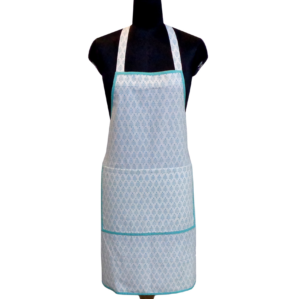 Indian Block-Printed 100 Cotton Apron Neem Marina 201844