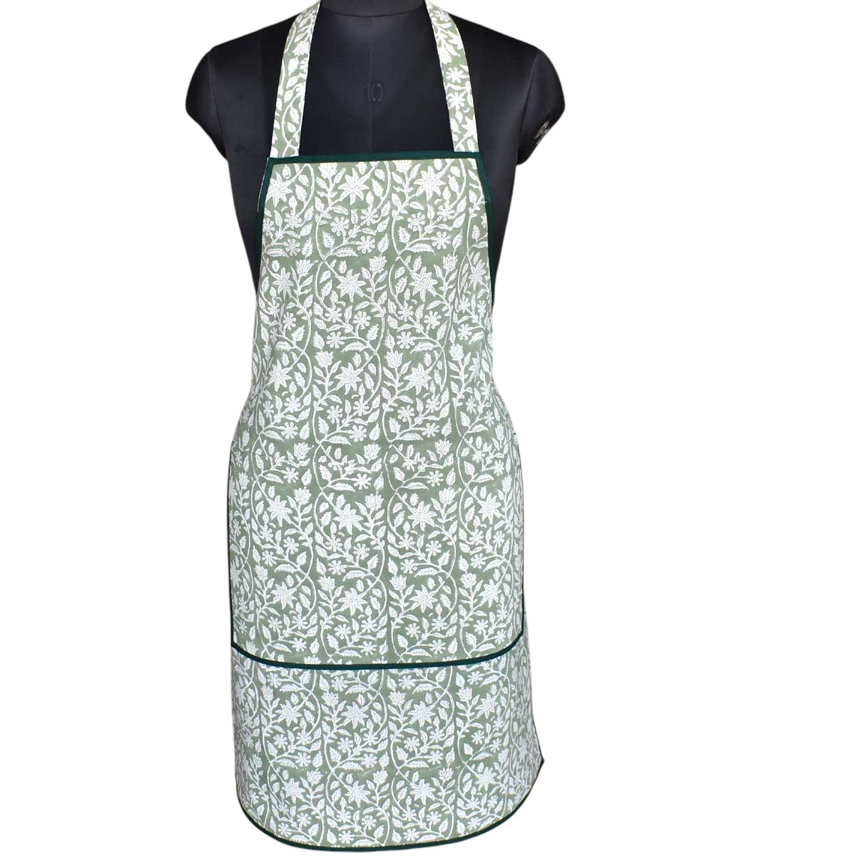 Indian Block-Printed 100 Cotton Apron Mogra 202540