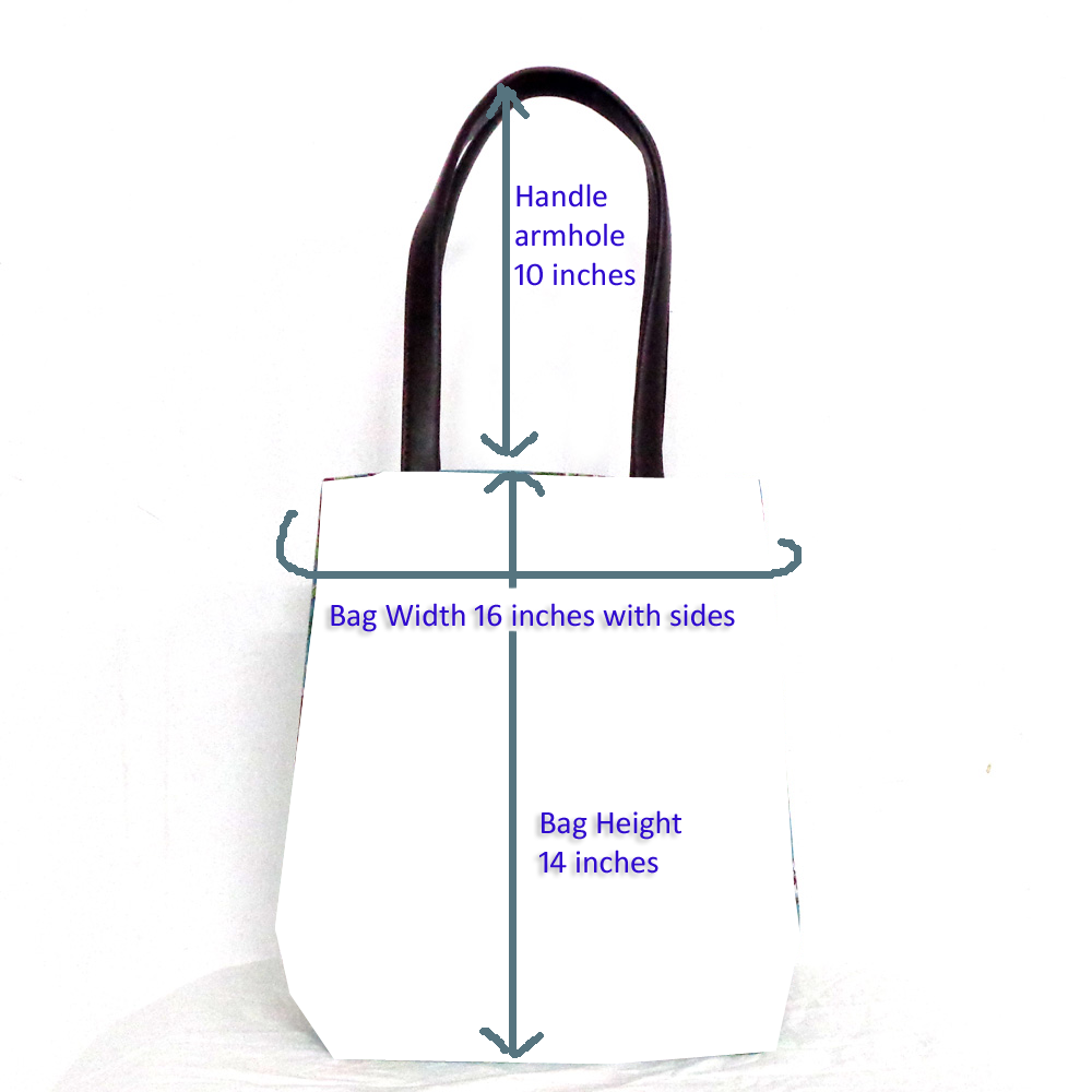 Hand Block Printed Cotton Hand Bags Anarkali Blue Gud 106797