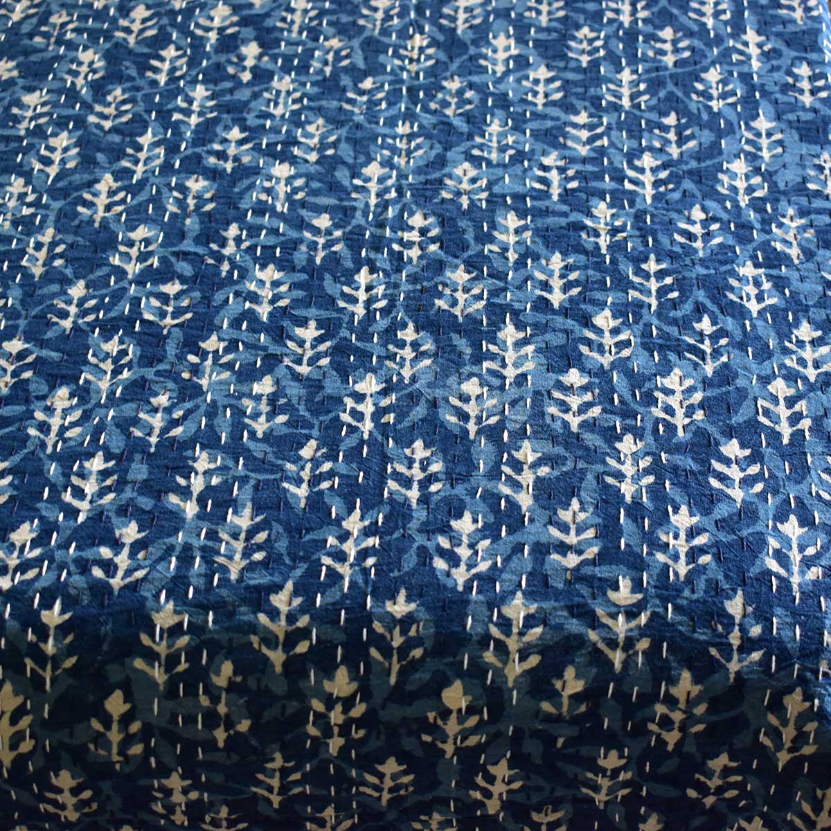 Hand Block Printed Cotton Kantha Queen Size  202545