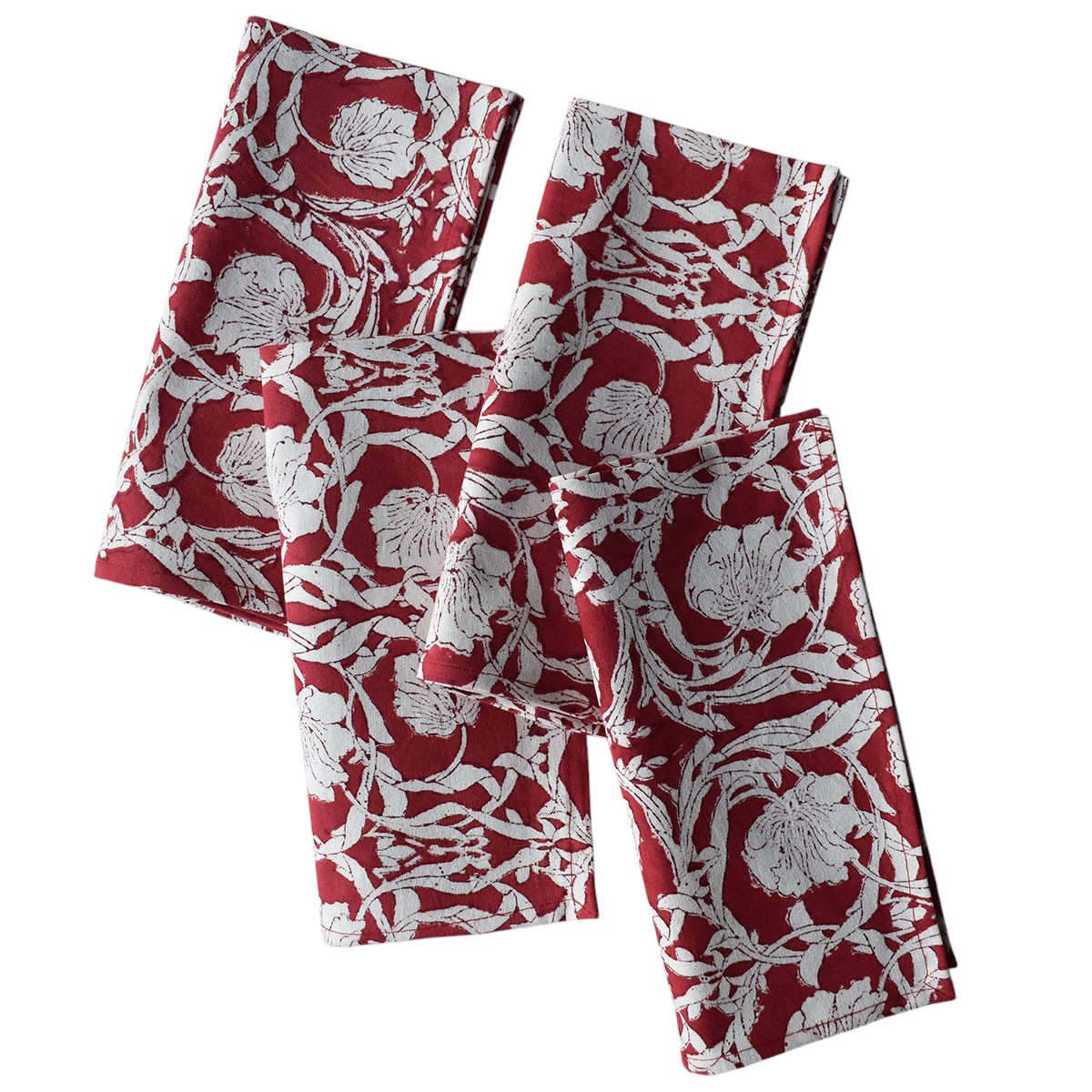 Hand Block Printed Cotton Napkin 45x45 cms Set of 4 Napkins  bauhaus lolipop 502191