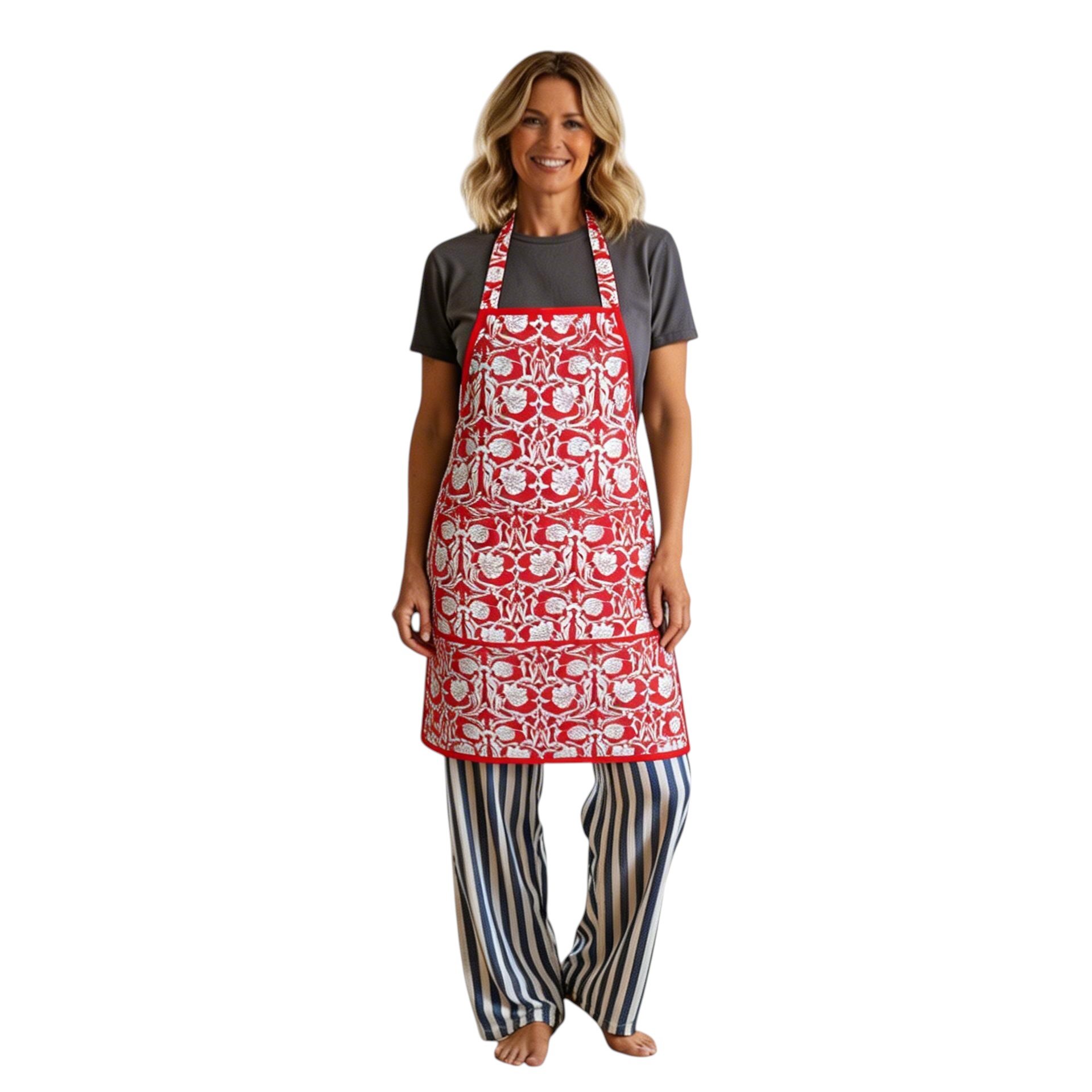 Indian Block-Printed 100 Cotton Apron Bauhaus Lolipop 502191