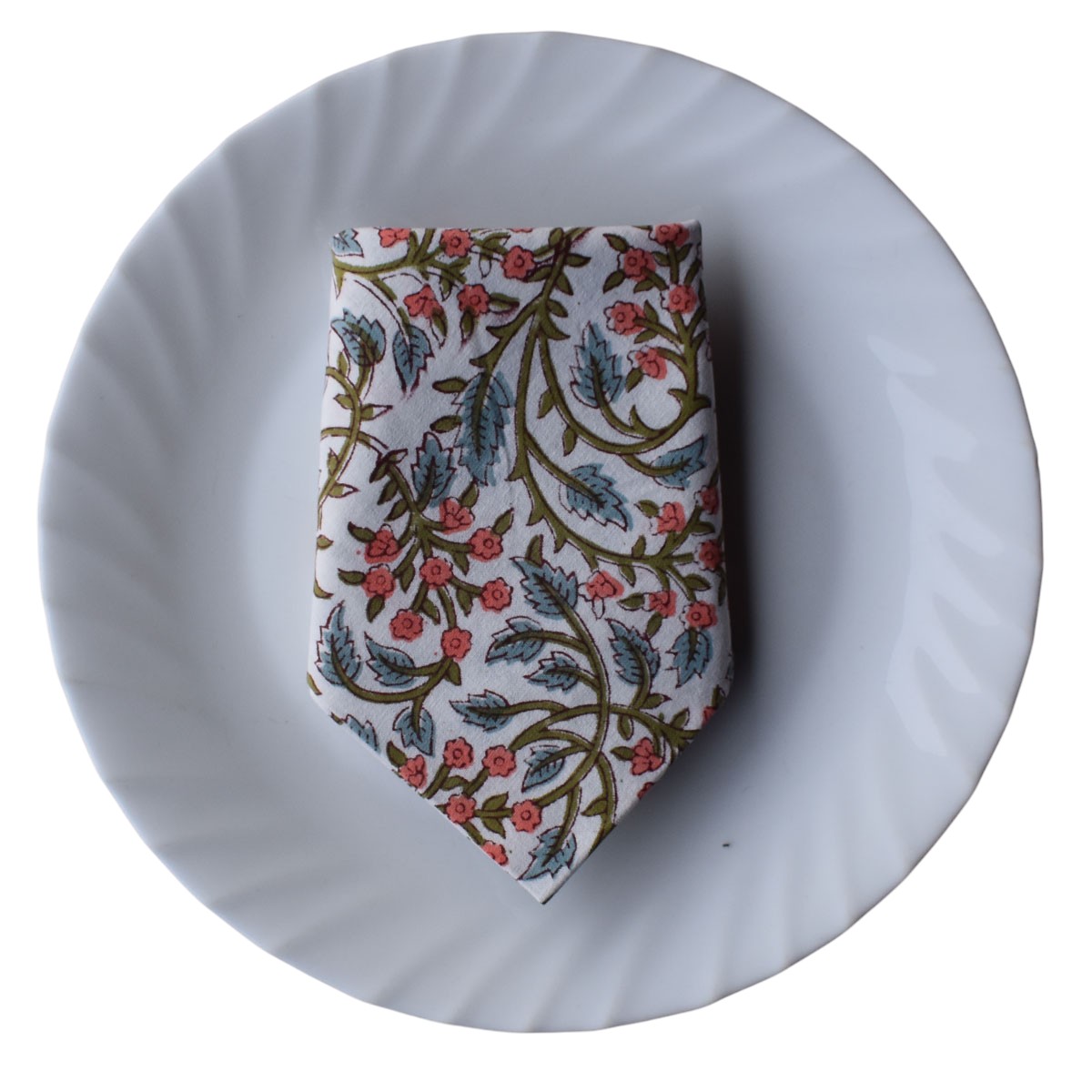 Hand Block Printed Cotton Napkin 45x45 cms Set of 4 Napkins Berry Pink 106128