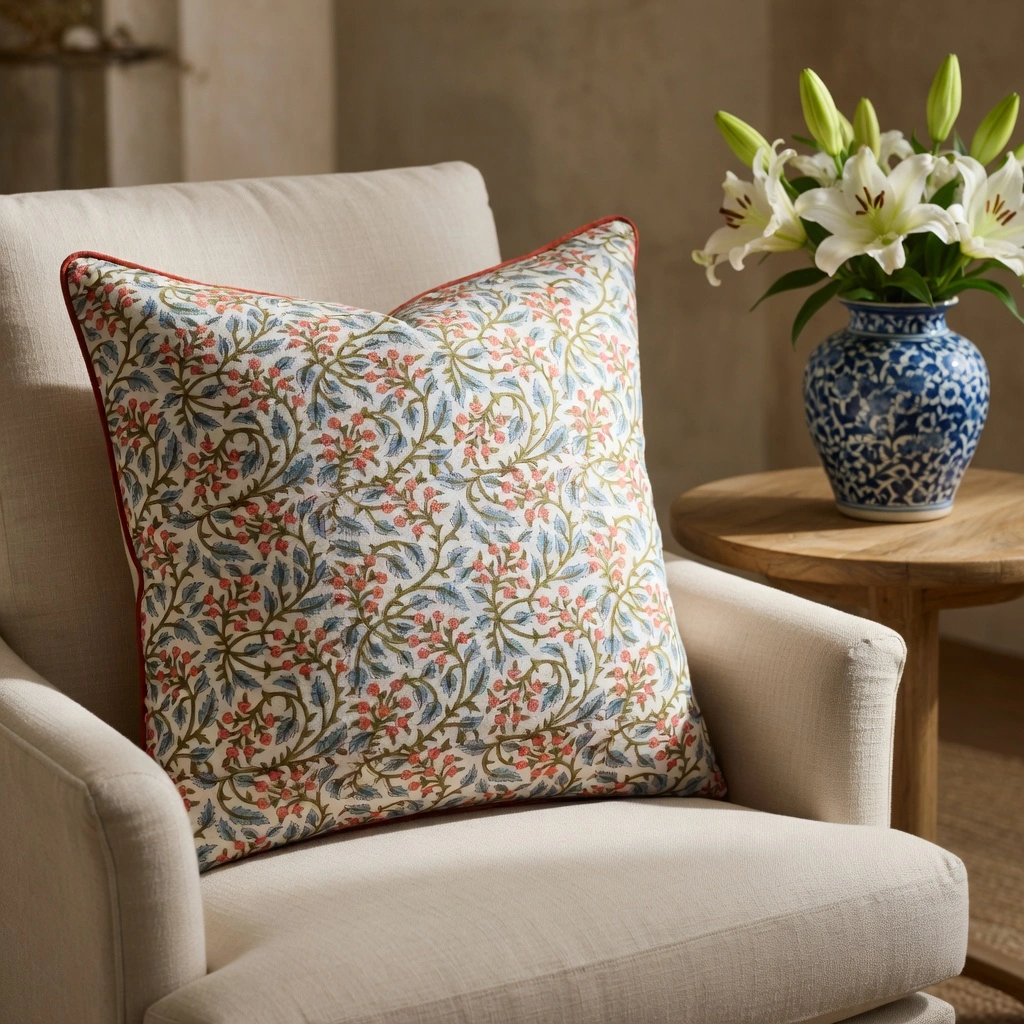 Piping Cushion Cover 50x50 cms  Berry Pink 106128