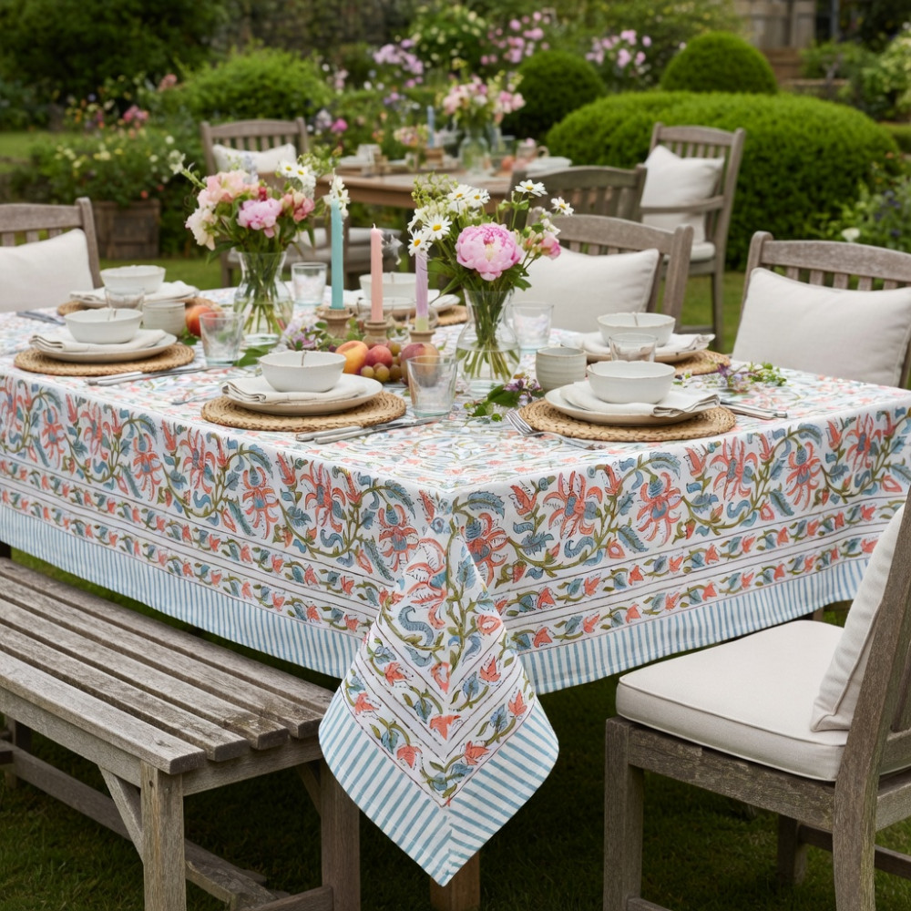 Image of 10 seater  Tablecloth 180x270 cms | Berry Pink 106128
