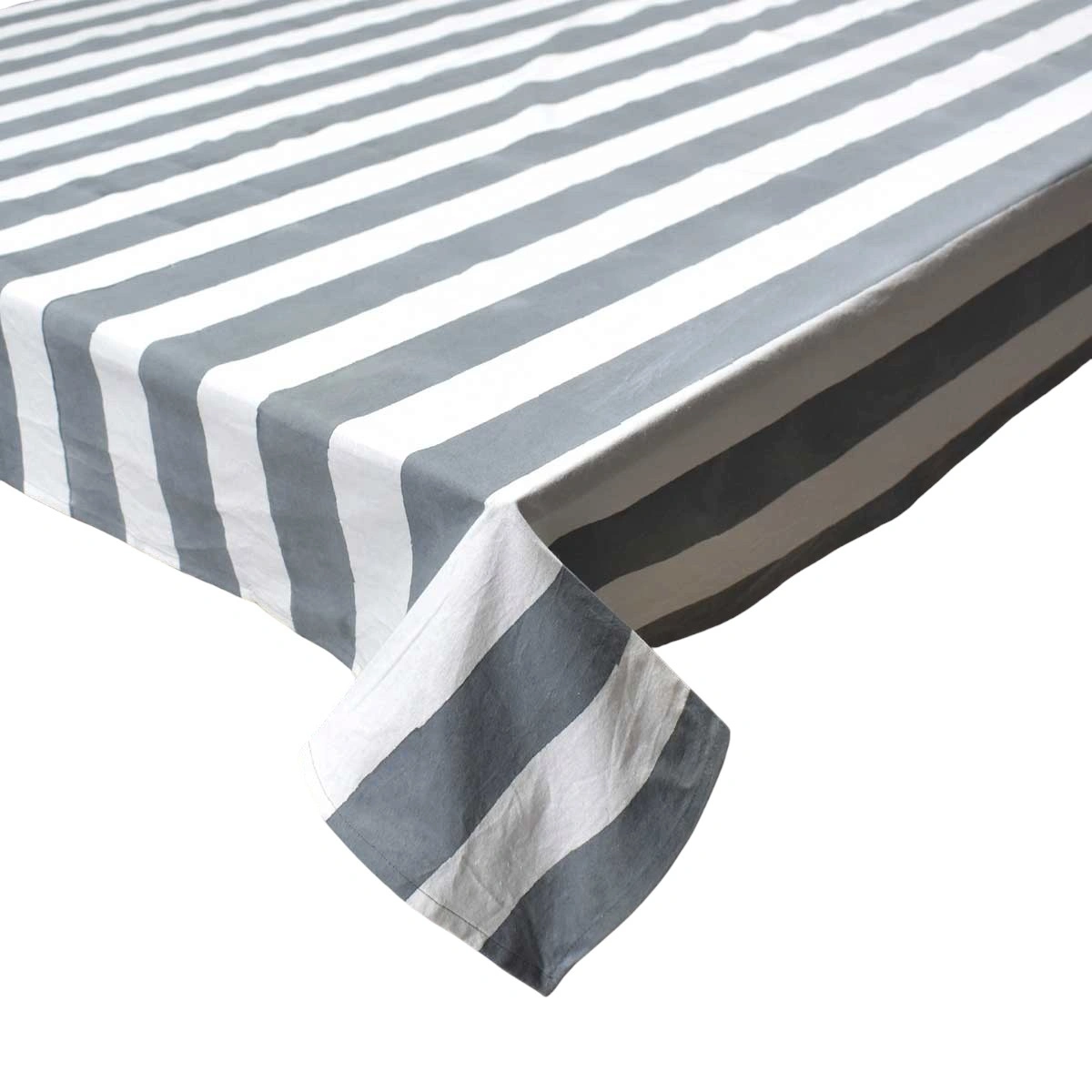 10 Seater Tablecloth 180x270 cms Big Stripe Grey 271029