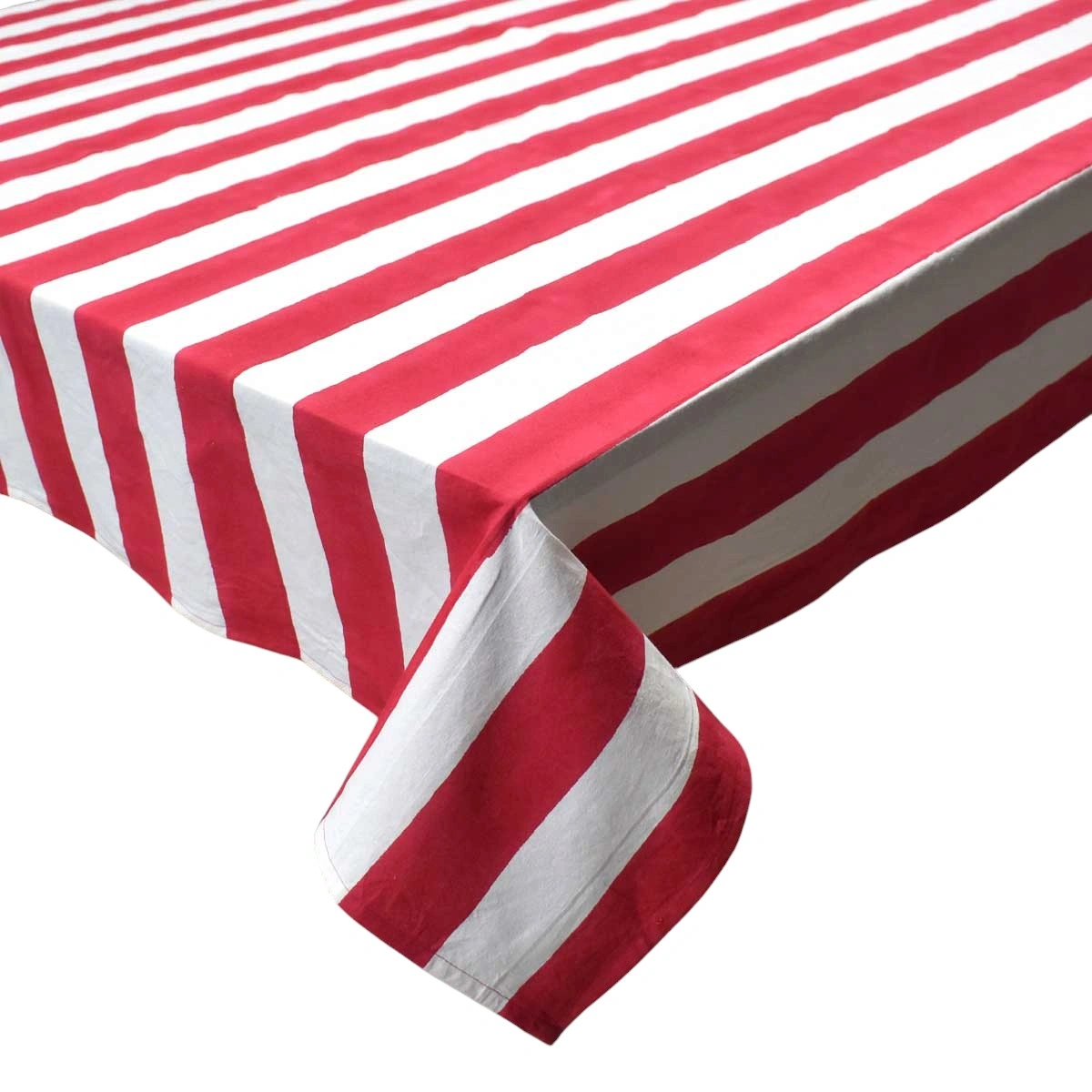 10 Seater Tablecloth 180x270 cms  Big Stripe Red 271030
