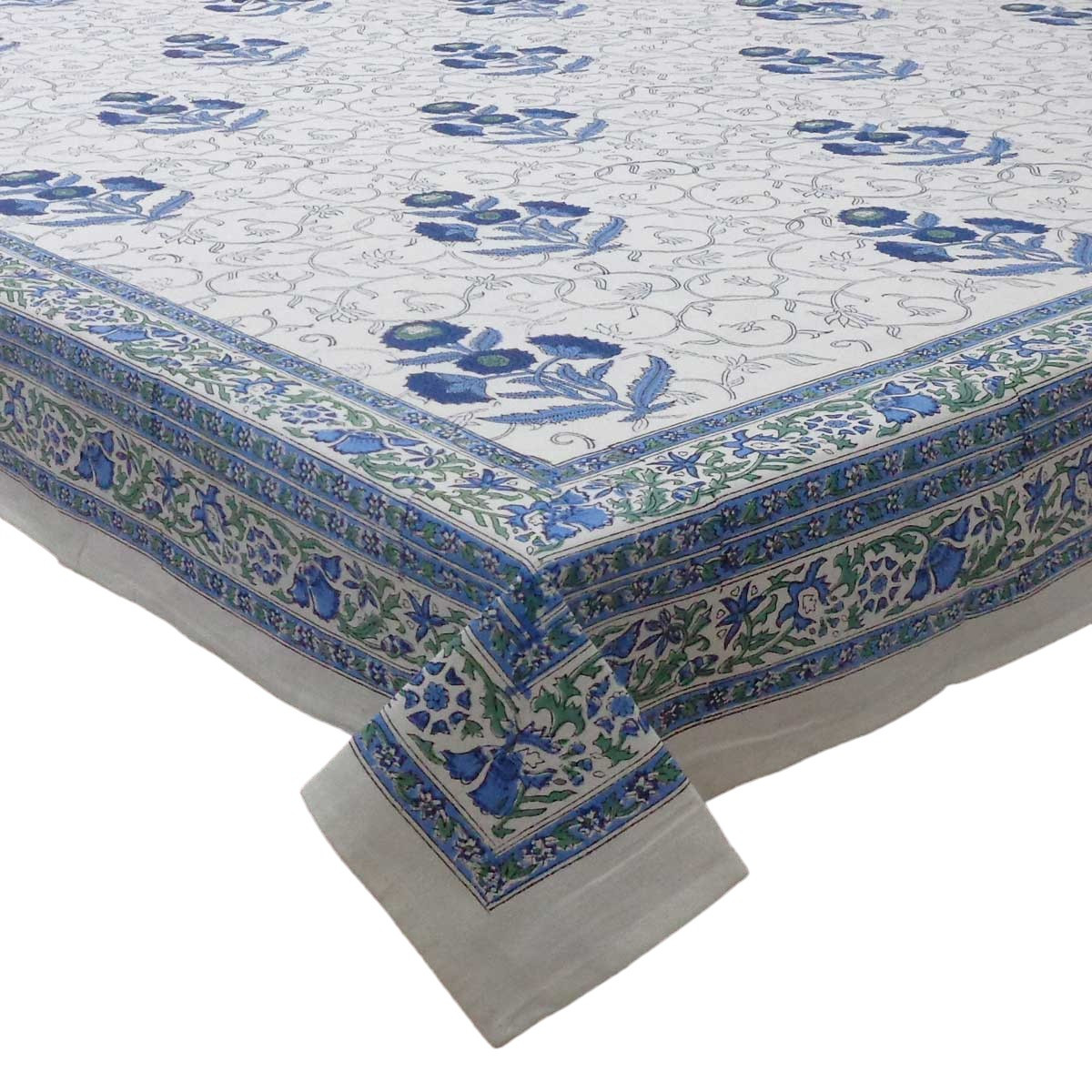 12 Seater Tablecloth  180x340 cms  Boota Blue Jaal 118302