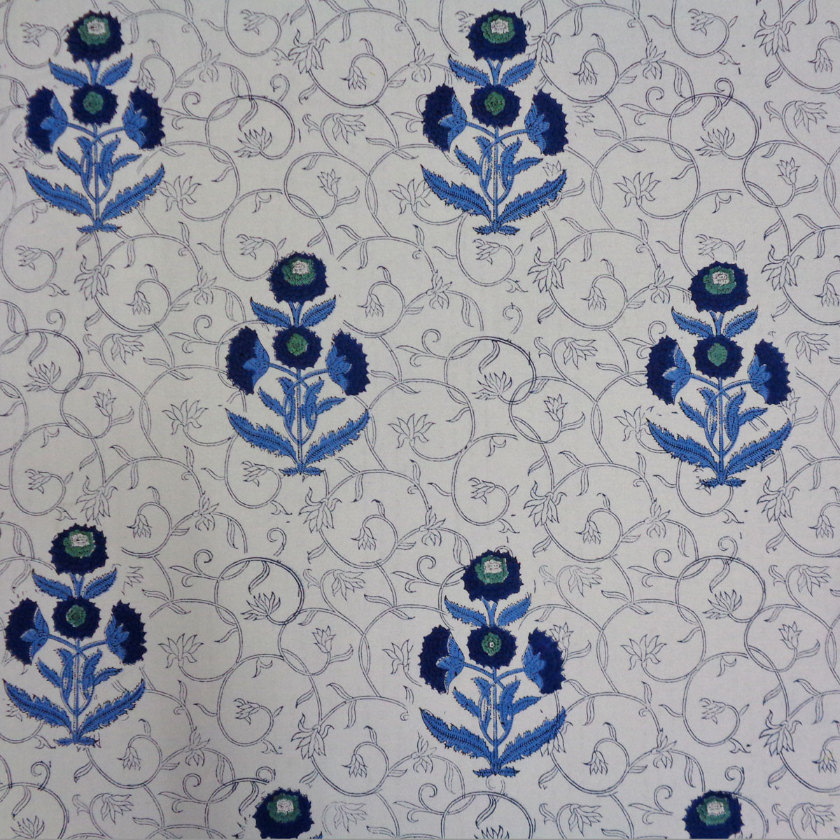 12 Seater Tablecloth  180x340 cms  Boota Blue Jaal 118302