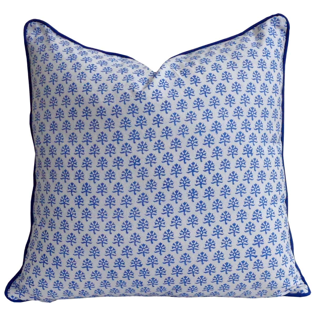 Piping Cushion Cover 50x50 cms  Booti Blue 400385