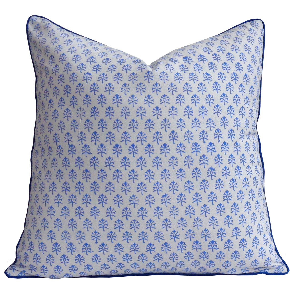 Piping Cushion Cover 50x50 cms  Booti Blue 400385